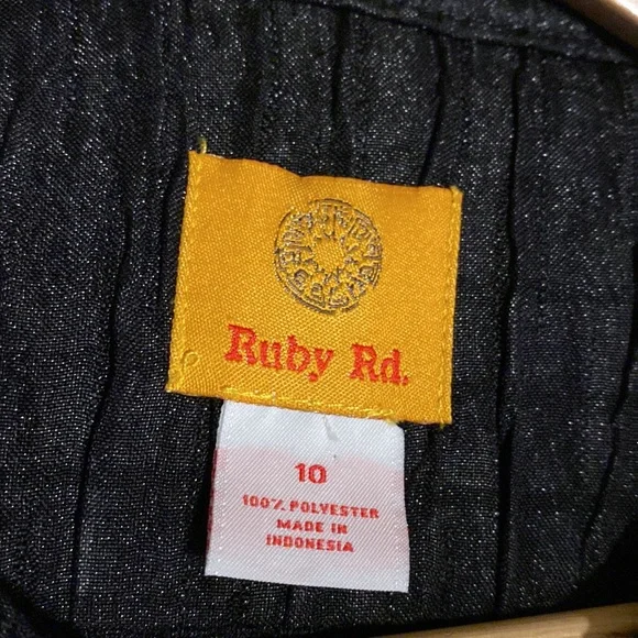 Gorgeous Ruby Rd short black textured 3/4 sleeve jacket (10) EUC! - Picture 6 of 16